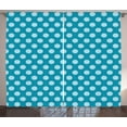 thumbnail image 1 of Ambesonne Teal Curtains 2 Panel Set, Polka Dots Soft Sea Colors, 108" x 84", Teal Pale Blue, 1 of 3