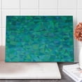 thumbnail image 1 of Teal Cutting Board, Abstract Irregular Triangle Mosaic Design and Geometrical Modern Art Image Pattern, Decorative Tempered Glass Cutting and Serving Board, Large Size, Green Navy, by Ambesonne, 1 of 5