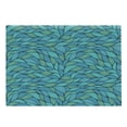 thumbnail image 1 of Teal Cutting Board, Abstract Wave Design with Different Colors Ocean Themed Marine Life Pattern Print, Decorative Tempered Glass Cutting and Serving Board, Large Size, Blue Mint Green, by Ambesonne, 1 of 1