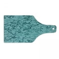 thumbnail image 1 of Teal Cutting Board, Ink Drawing Inspired Intertwined Tree Branches Buds and Leaves in Abstract Design, Tempered Glass Cutting and Serving Board, Wine Bottle Shape, Teal Turquoise, by Ambesonne, 1 of 1