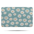 thumbnail image 1 of Teal Daisy Flower Golden Centers Pattern Bathroom Rugs Mat,Non Slip Microfiber Bathroom Rug,Rubber Backing,Soft Bathroom Mats for Bathroom Floor,Tub and Shower,17x27in(43x68cm), 1 of 5