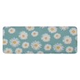 thumbnail image 1 of Teal Daisy Flower Golden Centers Pattern Kitchen Rug Mat,Kitchen Runner Rugs Non Skid Washable,Decorative Kitchen Floor Mats for Kitchen,Sink,Laundry,17"x47.2", 1 of 7