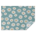 thumbnail image 1 of Teal Daisy Flower Golden Centers Pattern Rectangle Tablecloth 60"x84",Waterproof Polyester Rectangle Table Cloth, Wipeable Spillproof Polyester Tablecloth for Dining, Camping, Indoor and Outdoor, 1 of 5
