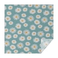 thumbnail image 1 of Teal Daisy Flower Golden Centers Pattern Square Tablecloth,Waterproof Square Table Cover,Wipeable Spillproof Washable Table Cover for Home Kitchen Party Decor 42"X42"(107x107cm), 1 of 6