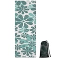 thumbnail image 1 of Teal Daisy Flower Pattern Hot Yoga Mat Towel Non Slip for Hot Yoga - Quick-Drying Yoga Mat Cover with 4 Corner Pockets with Travel Bag - Hot Yoga Towel Non Slip Grip Moisture Wicking Sweat 70"x26", 1 of 6