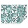 thumbnail image 1 of Teal Daisy Flower Pattern Rectangle Tablecloth 60"x84",Waterproof Polyester Rectangle Table Cloth, Wipeable Spillproof Polyester Tablecloth for Dining, Camping, Indoor and Outdoor, 1 of 5