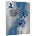 thumbnail image 1 of Teal Dandelion Canvas Wall Art Teal Grey Dandelion with Butterfly on Modern Abstract Wall Art Aesthetic Wall Decor for Living Room Bedroom Bathroom Office, Framed Ready to Hang, 1 of 7