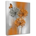 thumbnail image 1 of Teal Dandelion Canvas Wall Art Teal Grey Dandelion with Butterfly on Modern Abstract Wall Art Aesthetic Wall Decor for Living Room Bedroom Bathroom Office, Framed Ready to Hang, 1 of 7