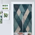 thumbnail image 1 of Teal Diamond Textured Pattern Door Curtain Nordic Living Room DoorCurtain Porch Partition Curtain Kitchen Rative Half Curtain, 1 of 4