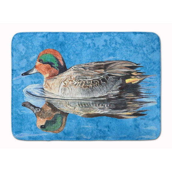 Teal Duck Machine Washable Memory Foam Mat