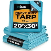 Teal Elite Multipurpose Waterproof Tarp Cover, Heavy Duty with Metal Grommets, 20' x 30'