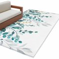 thumbnail image 1 of Teal Eucalyptus Area Rugs Collection 3'x5', Watercolor Spring Weeping Botanical Non Slip Indoor Rectangle Throw Runner Rug Floor Mat Carpet for Living Room Dining Table Bedroom Nursery, 1 of 9