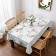 thumbnail image 1 of Teal Eucalyptus Coastal Table Cloth Waterproof Tablecloths, Beach Starfish Shells Tablecloth Dining Table Cover for Kitchen Party Tabletop Outdoor, Rectangle Tablecloth 52x70 Inch, 1 of 9