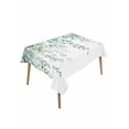 thumbnail image 1 of Teal Eucalyptus Leaves Rectangle Tablecloth, Spring Floral Summer Botanical Waterproof & StainResistant Tablecloth, Washable Oil-proof Table Cover for Dining/Party/Wedding/Camping/Buffet 52x70 In, 1 of 9