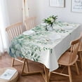 thumbnail image 1 of Teal Eucalyptus Leaves Tablecloth Rectangle Table Cloth 60x102 , Waterproof Tablecloth Outdoor Table Cloth, Spring Floral Summer Botanical Washable Table Cover for Kitchen Dining Party, 1 of 8