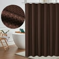 thumbnail image 1 of Teal Fabric Shower Curtain | Heavy Duty Hotel Grade Polyester | Weighted Hem, Cotton Feel, Water Repellent | 70.86x70.86 in | Includes 12 Hooks | Modern Bathroom Drapery, 1 of 6