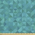 thumbnail image 1 of Ambesonne Teal Fabric by the Yard Upholstery, Triangles Squares Modern, 3 Yards, Turquoise Aqua, 1 of 4