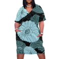 thumbnail image 1 of Teal Floral Paisley Dark Background Summer Dresses for Women Beach Boho, 1 of 5