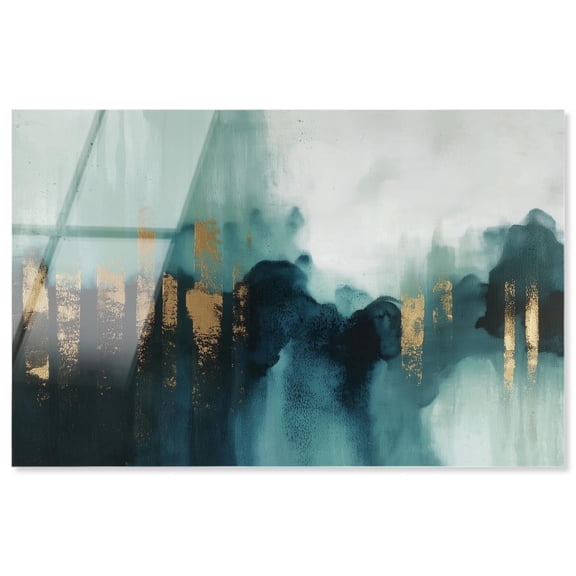 Teal Fog II Acrylic Print Green Wall Art by Art Remedy, Ready to Hang, 15 x 10