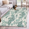 thumbnail image 1 of Teal Garden Area Rug 3x5 Washable Rug Non Slip Modern Art Building Trees Rock Landscape Large Area Rug Indoor Floor Carpet for Entryway Bedroom Kitchen Living Room Home Office Dining Room Nursery, 1 of 8