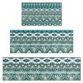 thumbnail image 1 of Teal Geometric Boho Pattern Kitchen Rugs Sets Of 3,Kitchen Runner Rugs Non Skid Washable,Decorative Kitchen Floor Mats for Kitchen,Sink,Laundry,17"x30"+ 17"x47" + 17"x59", 1 of 6