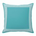 thumbnail image 1 of Teal Geometric Pillow Covers 16x16 Inch, White Greek Key Design Abstract Modern Art Linen Pillowcase with Invisible Zipper, Decorative Throw Pillow Covers Cushion Case for Couch Sofa Bed Living Room, 1 of 9