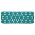 thumbnail image 1 of Teal Geometric Quatrefoil Pattern Kitchen Rug Mat,Kitchen Runner Rugs Non Skid Washable,Decorative Kitchen Floor Mats for Kitchen,Sink,Laundry,17"x47.2", 1 of 7
