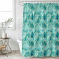 thumbnail image 1 of Teal Geometric Waterproof Fabric Shower Curtain,Modern Morocco Abstract Art Waterproof Fabric Shower Curtain for Bathroom Curtains Bathtubs Hotel Shower Curtains with 12 Hooks Extra Long 72x96, 1 of 8