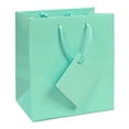 thumbnail image 1 of Teal Glossy Tote Gift Bag, 1 of 1