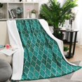 thumbnail image 1 of Teal Gold Checkerboard Checkered Pattern Blanket,Comfortable Soft Flannel Throw Blanket,All Season,Warm Lightweight Blankets for Sofa Bed Couch Living Room Chair,50"x60", 1 of 4