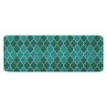 thumbnail image 1 of Teal Gold Checkerboard Checkered Pattern Kitchen Rug Mat,Kitchen Runner Rugs Non Skid Washable,Decorative Kitchen Floor Mats for Kitchen,Sink,Laundry,17"x47.2", 1 of 7
