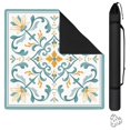 thumbnail image 1 of Teal Gold Floral Medallion Mahjong Mat 31.5x31.5 Inch | Non-Slip And Noise Reduction Mah Jong Table Mat Cover with Carrying Bag For Mahjong Lovers, Poker, Board Games And Dominoes, 1 of 7