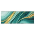 thumbnail image 1 of Teal and Gold Marble Flow Lines Pattern Kitchen Rug Mat,Kitchen Runner Rugs Non Skid Washable,Decorative Kitchen Floor Mats for Kitchen,Sink,Laundry,17"X47", 1 of 5