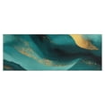 thumbnail image 1 of Teal and Gold Marble Flow Lines Pattern Kitchen Rug Mat,Kitchen Runner Rugs Non Skid Washable,Decorative Kitchen Floor Mats for Kitchen,Sink,Laundry,17"X47", 1 of 5