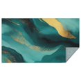 thumbnail image 1 of Teal and Gold Marble Flow Lines Pattern Rectangle Tablecloth 60"x102",Waterproof Polyester Rectangle Table Cloth, Wipeable Spillproof Polyester Tablecloth for Dining, Camping, Indoor and Outdoor, 1 of 6