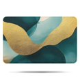 thumbnail image 1 of Teal and Gold Marble Fluid Art Pattern Bathroom Rugs Mat,Non Slip Microfiber Bathroom Rug,Rubber Backing,Soft Bathroom Mats for Bathroom Floor,Tub and Shower,17x27in(43x68cm), 1 of 5