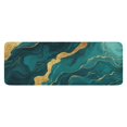 thumbnail image 1 of Teal and Gold Marble Glitter Dots Pattern Kitchen Rug Mat,Kitchen Runner Rugs Non Skid Washable,Decorative Kitchen Floor Mats for Kitchen,Sink,Laundry,17"x47.2", 1 of 7