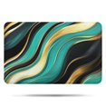 thumbnail image 1 of Teal Gold Marble Pattern Bathroom Rugs Mat,Non Slip Microfiber Bathroom Rug,Rubber Backing,Soft Bathroom Mats for Bathroom Floor,Tub and Shower,17x27in(43x68cm), 1 of 5