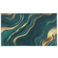thumbnail image 1 of Teal Gold Marble Pattern Door Rugs,Washable Non Slip Door Mats Indoor,Decorative Door Mats,Entry Mat Indoor for Entrance,Bedroom,Kitchen,Bathroom,17"x30", 1 of 6