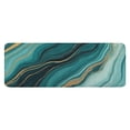 thumbnail image 1 of Teal Gold Marble Pattern Kitchen Rug Mat,Kitchen Runner Rugs Non Skid Washable,Decorative Kitchen Floor Mats for Kitchen,Sink,Laundry,17"x47.2", 1 of 7