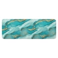 thumbnail image 1 of Teal Gold Marble Pattern Kitchen Rug Mat,Kitchen Runner Rugs Non Skid Washable,Decorative Kitchen Floor Mats for Kitchen,Sink,Laundry,17"x47.2", 1 of 7