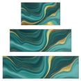 thumbnail image 1 of Teal Gold Marble Pattern Kitchen Rugs Sets Of 3,Kitchen Runner Rugs Non Skid Washable,Decorative Kitchen Floor Mats for Kitchen,Sink,Laundry,17"x30"+ 17"x47" + 17"x59", 1 of 6