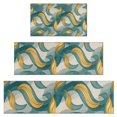 thumbnail image 1 of Teal Gold Marble Pattern Kitchen Rugs Sets Of 3,Kitchen Runner Rugs Non Skid Washable,Decorative Kitchen Floor Mats for Kitchen,Sink,Laundry,17"x30"+ 17"x47" + 17"x59", 1 of 6