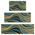 thumbnail image 1 of Teal Gold Marble Pattern Kitchen Rugs Sets Of 3,Kitchen Runner Rugs Non Skid Washable,Decorative Kitchen Floor Mats for Kitchen,Sink,Laundry,17"x30"+ 17"x47" + 17"x59", 1 of 6