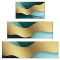 thumbnail image 1 of Teal Gold Marble Pattern Kitchen Rugs Sets Of 3,Kitchen Runner Rugs Non Skid Washable,Decorative Kitchen Floor Mats for Kitchen,Sink,Laundry,17"x30"+ 17"x47" + 17"x59", 1 of 6