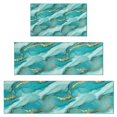 thumbnail image 1 of Teal Gold Marble Pattern Kitchen Rugs Sets Of 3,Kitchen Runner Rugs Non Skid Washable,Decorative Kitchen Floor Mats for Kitchen,Sink,Laundry,17"x30"+ 17"x47" + 17"x59", 1 of 6