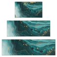 thumbnail image 1 of Teal Gold Marble Pattern Kitchen Rugs Sets Of 3,Kitchen Runner Rugs Non Skid Washable,Decorative Kitchen Floor Mats for Kitchen,Sink,Laundry,17"x30"+ 17"x47" + 17"x59", 1 of 6