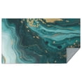 thumbnail image 1 of Teal Gold Marble Pattern Rectangle Tablecloth 60"x102",Waterproof Polyester Rectangle Table Cloth, Wipeable Spillproof Polyester Tablecloth for Dining, Camping, Indoor and Outdoor, 1 of 6
