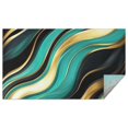 thumbnail image 1 of Teal Gold Marble Pattern Rectangle Tablecloth 60"x102",Waterproof Polyester Rectangle Table Cloth, Wipeable Spillproof Polyester Tablecloth for Dining, Camping, Indoor and Outdoor, 1 of 6