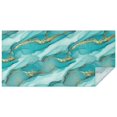 thumbnail image 1 of Teal Gold Marble Pattern Rectangle Tablecloth 60"x120",Waterproof Polyester Rectangle Table Cloth, Wipeable Spillproof Polyester Tablecloth for Dining, Camping, Indoor and Outdoor, 1 of 6